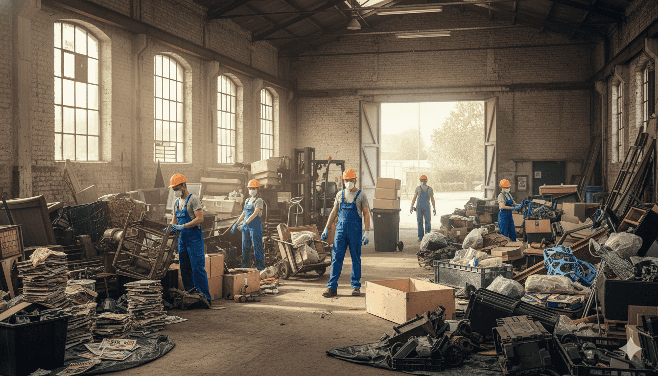 Team bei einer professionellen Entrümpelung in NRW